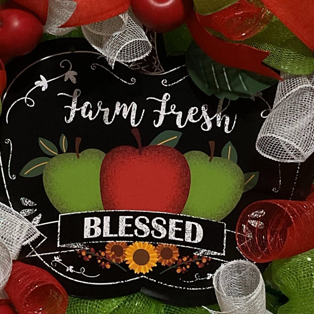 Fall Wreath - Farm Fresh Blessed - Picture 5 of 5